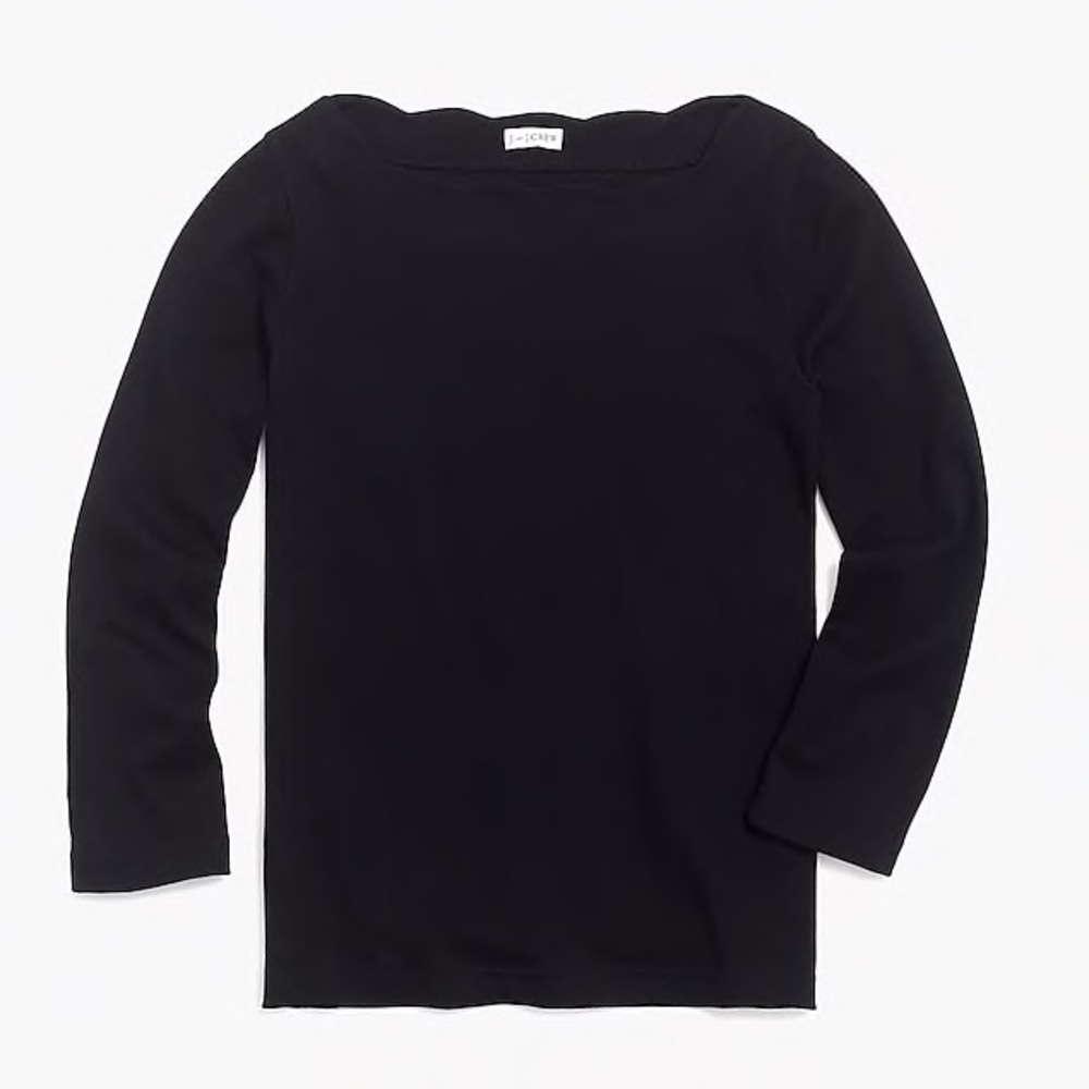 NWT- J. Crew Factory Long-sleeve scalloped T-shirt